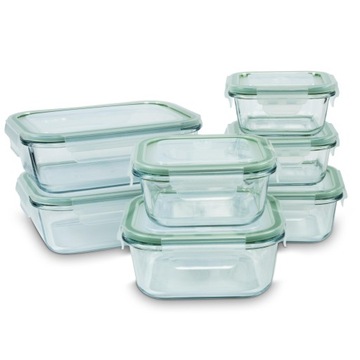 НАБОР СТЕКЛЯННЫХ ПИЩЕВЫХ КОНТЕЙНЕРОВ 7X CLASSBACH C