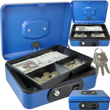 ЭКСКЛЮЗИВНАЯ МЕТАЛЛИЧЕСКАЯ ДЕНЕЖНАЯ КАССЕТА, открывается рычагом + 3 ключа.