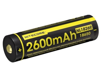 Akumulator Nitecore 18650 Micro USB NL1826R 2600mA