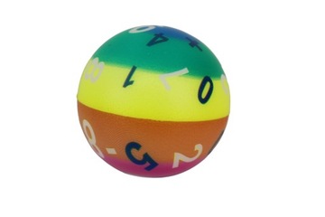 PIŁKA PIANKOWA- CYFERKI 5,5 cm-PIŁECZKA