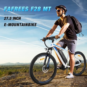 FAFREES F28 MT Электрический велосипед с алюминиевым колесом 27,5 250 Вт 14,5 Ач синий