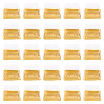 50szt Plastikowe kwadratowe opakowanie na ciasto k
