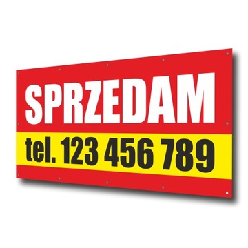 BANER Sprzedam Wynajmę DZIAŁKĘ dom MIESZKANIE 200X100, Reklamowy, Plandeka
