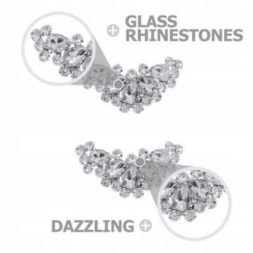 Хрустальные зажимы для обуви Свадебный цветок