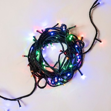 LAMPKI CHOINKOWE ZEWNĘTRZNE 300LED MULTIKOLOR - STAŁE ŚWIATŁO IP44 - MOCNE