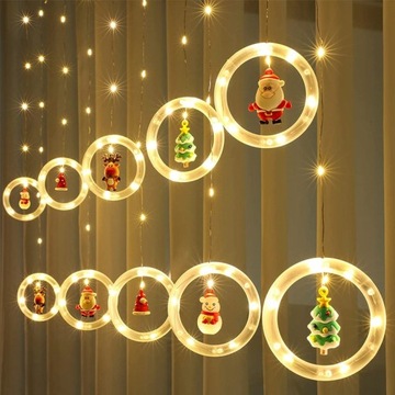 СУПЕР СВЕТОДИОДНЫЕ ПРОВОДНЫЕ ЛАМПЫ СВЕТОДИОДНЫЕ ЗАНАВЕСЫ USB SANTA