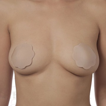 Kryty na bradavky - Bye Bra Fabric Nipple Covers Nude 1 pár