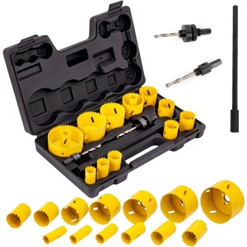 ZESTAW OTWORNIC DO METALU BI-METAL OTWORNICA 17PCS
