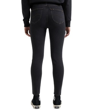 LEE spodnie REGULAR skinny BLACK jeans SCARLETT HIGH _ W28 L31