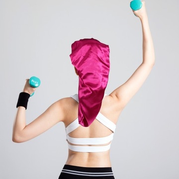 1 комплект шелковой повязки для сна с вьющимися волосами