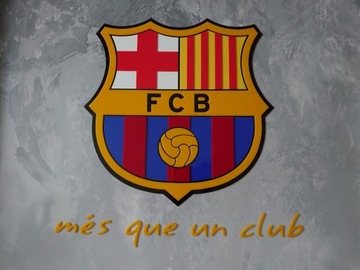 FC Barcelona Herb na ścianę + mes que un club prezent na urodziny imieniny