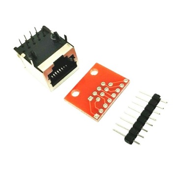 10x mała płytka zaciskowa złącza PCB RJ45 8P8C