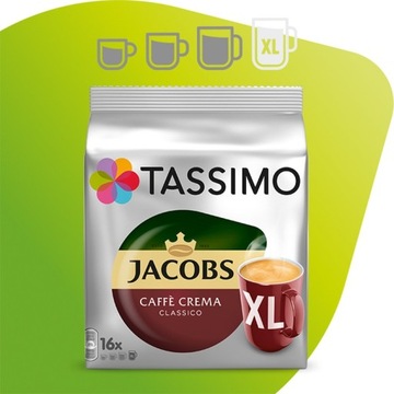 Tassimo Jacobs Caffe Crema XL капсулы 16 шт.