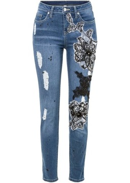 EA115 SPODNIE DAMSKIE JEANS SKINNY 32 NIEBIESKIE