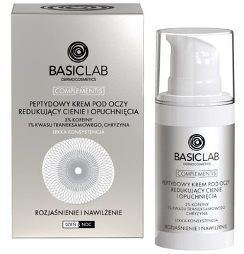 Basiclab - Пептидный крем для глаз, уменьшающий темные круги и отечность.