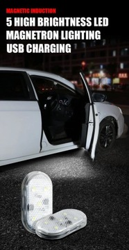 Автомобильный светодиодный светильник с магнитным управлением и зарядкой через USB, автоматический сейф с открытой дверью