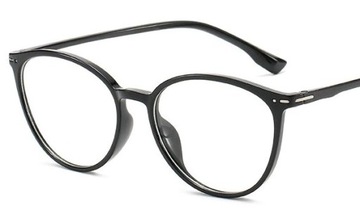 OKULARY KOREKCYJNE MINUSY KOCIE czarne -6.5