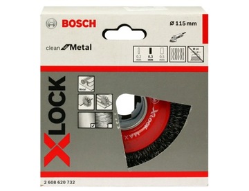 ПРОВОЛОЧНАЯ ДИСКОВАЯ ЩЕТКА BOSCH 115 мм X-LOCK