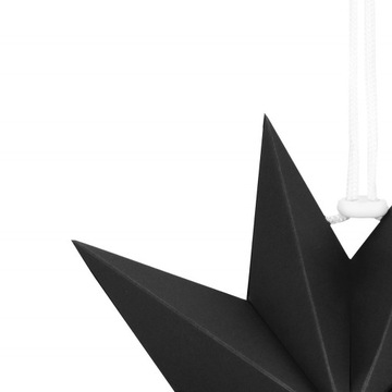 БУМАЖНАЯ ЗВЕЗДА РОЖДЕСТВЕНСКИЙ ОРНАМЕНТ ЧЕРНЫЙ 3D 30см