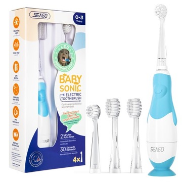 Szczoteczka soniczna dla dzieci baby 0-3 lat LED