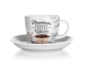 FILIŻANKA SPODEK 2x 190 ml na kawę espresso napoje upominek dla kobiet mamy