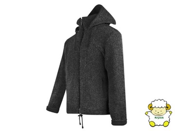 KRYSTA Kurtka zimowa męska unisex oversize wełna