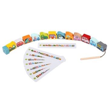 Кубики кубики Деревянные машинки 13 элементов для детей