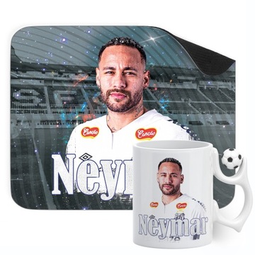 Zestaw Kubek Piłkarski + Podkładka pod mysz Neymar Santos FC