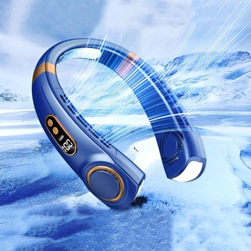 PRZENOŚNY MINI WENTYLATOR NA SZYJĘ, USB BEZŁOPATKOWY WENTYLATOR NA SZYJĘ