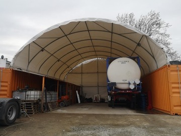Контейнер-тент 12x6 крыша-контейнер Hala