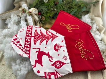 SKARPETA NA PREZENTY ŚWIĄTECZNE ŚW MIKOŁAJA ŚWIĘTA