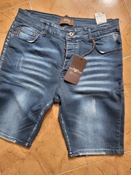 Armani Jeans spodenki męskie, krótkie, r. 32 pas 84 do 96cm,