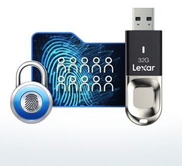 Флэш-накопитель Lexar 32 ГБ с отпечатком пальца