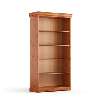 DREWNIANY REGAŁ NA KSIĄŻKI BIBLIOTEKA DO GABINETU SALONU BIURA TOSKANIA