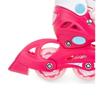 Регулируемые роликовые коньки RAVEN Lia Pink 27-30 со светодиодным колесом