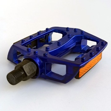 Педали BMX, резьба 1/2 дюйма, ALU, СИНЯЯ платформа.