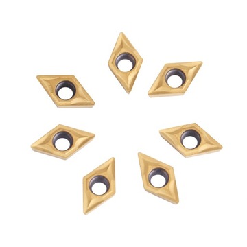 ТВЕРДОСПЛАВНЫЕ ПЛАСТИНЫ DCMT070202 ЧПУ ЗОЛОТО 10 ШТ.