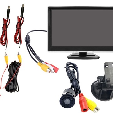 5-calowy monitor samochodowy TFT LCD z kamerą noktowizyjną na podczerwień