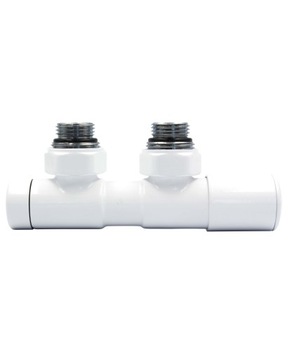 Zawór kątowy reg. Twins biały 50mm Prawy