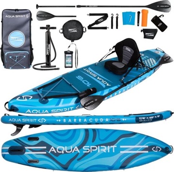 AQUA SPIRIT SUP NADMUCHIWANA DESKA Z WIOSŁEM