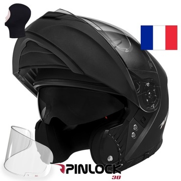 KASK NOX N965 MATOWY SZCZĘKOWIEC +SZYBA PINLOC XXL
