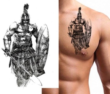 Tatuaż tymczasowy rycerz GLADIATOR wojownik miecz