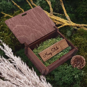 Деревянный USB-бокс + ГРАВИРОВКА