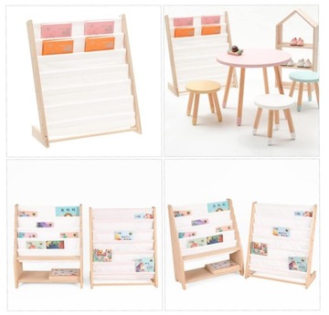 ДЕТСКАЯ КНИЖНАЯ СТОЙКА, ДЕРЕВЯННАЯ ПОЛКА