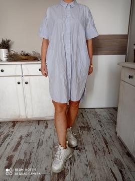 MASAI COPENHAGEN NALA SHIRT DRESS BLUE OVERSIZED M