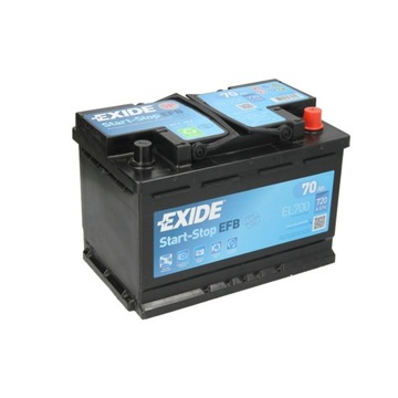АККУМУЛЯТОРНАЯ БАТАРЕЯ EXIDE EFB STARTSTOP 70 Ач 760 А EL700 НОВЕЙШАЯ МОДЕЛЬ!