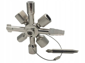 УНИВЕРСАЛЬНЫЙ КЛЮЧ ДЛЯ ЭЛЕКТРИЧЕСКИХ ШКАФОВ РАСПРЕДЕЛИТЕЛЬНЫХ КОРОБОК 10 В 1