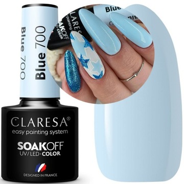 Claresa Lakier Hybrydowy do paznokci BLUE 700 jasny niebieski