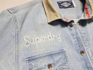 SUPERDRY - Męska Koszula Jeansowa roz. XL/L ideał