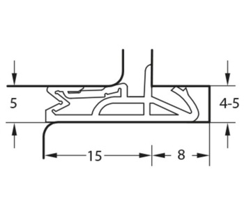 ПРОКЛАДКА 5005 НАРУЖНЫЕ ДЕРЕВЯННЫЕ ДВЕРИ, КОРИЧНЕВЫЙ РУСТИК 5 м